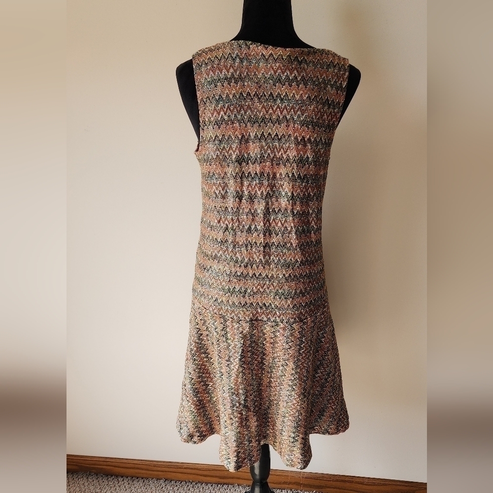 Maeve Anthropologie WestWater Zig Zag Shift Dress Size M. - Picture 2 of 7
